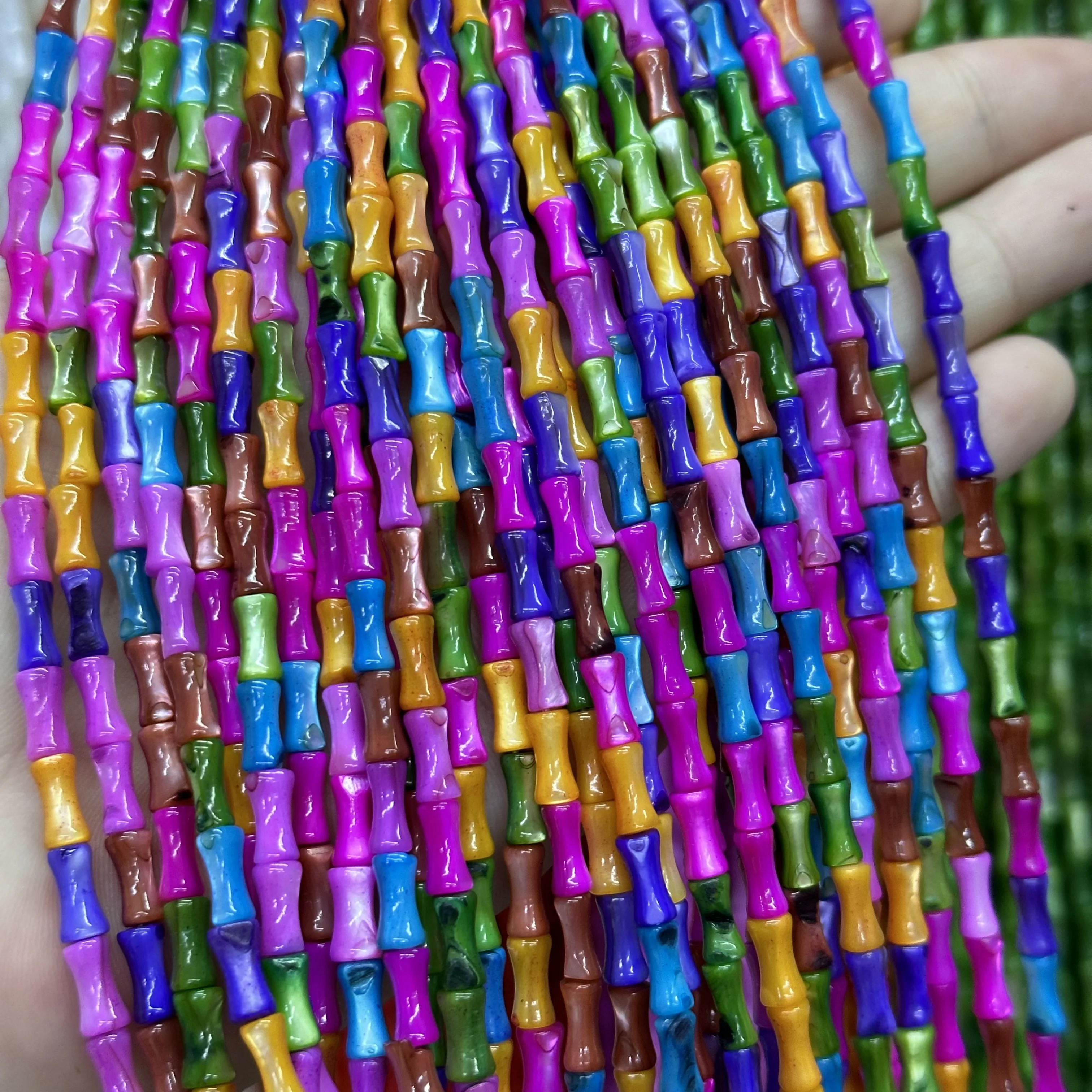 New horseshoe screw 4*8mm shell beads semi-finished loose beads diy bracelet necklace jewelry hairpin earrings wholesale