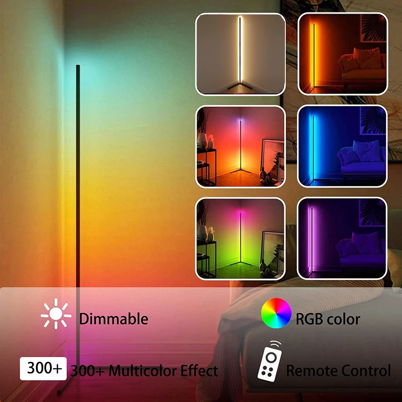 Dimmable LEONC RGB Color Changing LED Modern Floor Lamps Wholesale China Nordic Minimalist Luxury Designer Standing Lamp