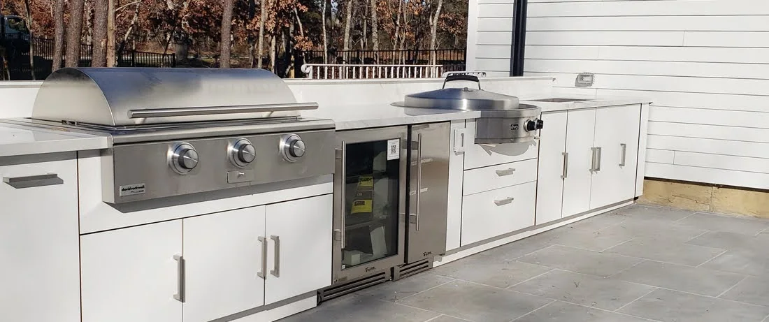 NICOCABINET New Arrivals Resistant Portable bbq Grill Outdoor Kitchen with 304 SS Pizza Oven