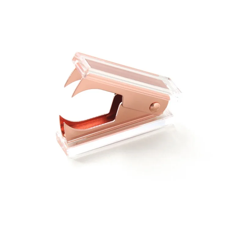 
Transparent acrylic rose gold financial official stationery nail puller metal nail tools home office use 