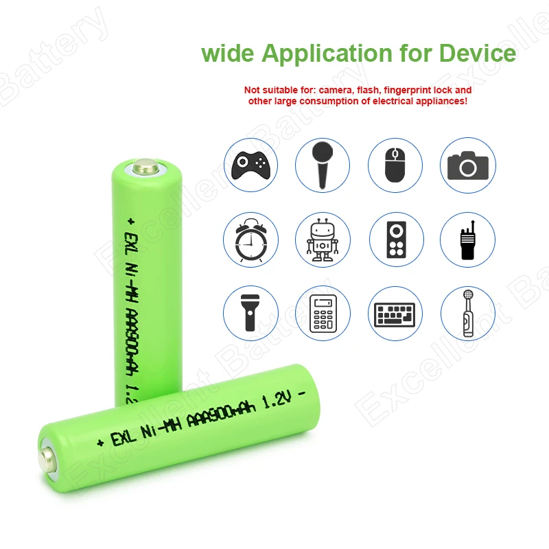 Customized  Designed Rechargeable Cylinder Shape No. 5 Ni-MH AA Battery Pack