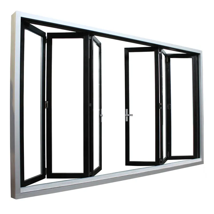 
Customized Folding Window Door Standard Aluminum Sliding Folding Glass Door Bifold Door 