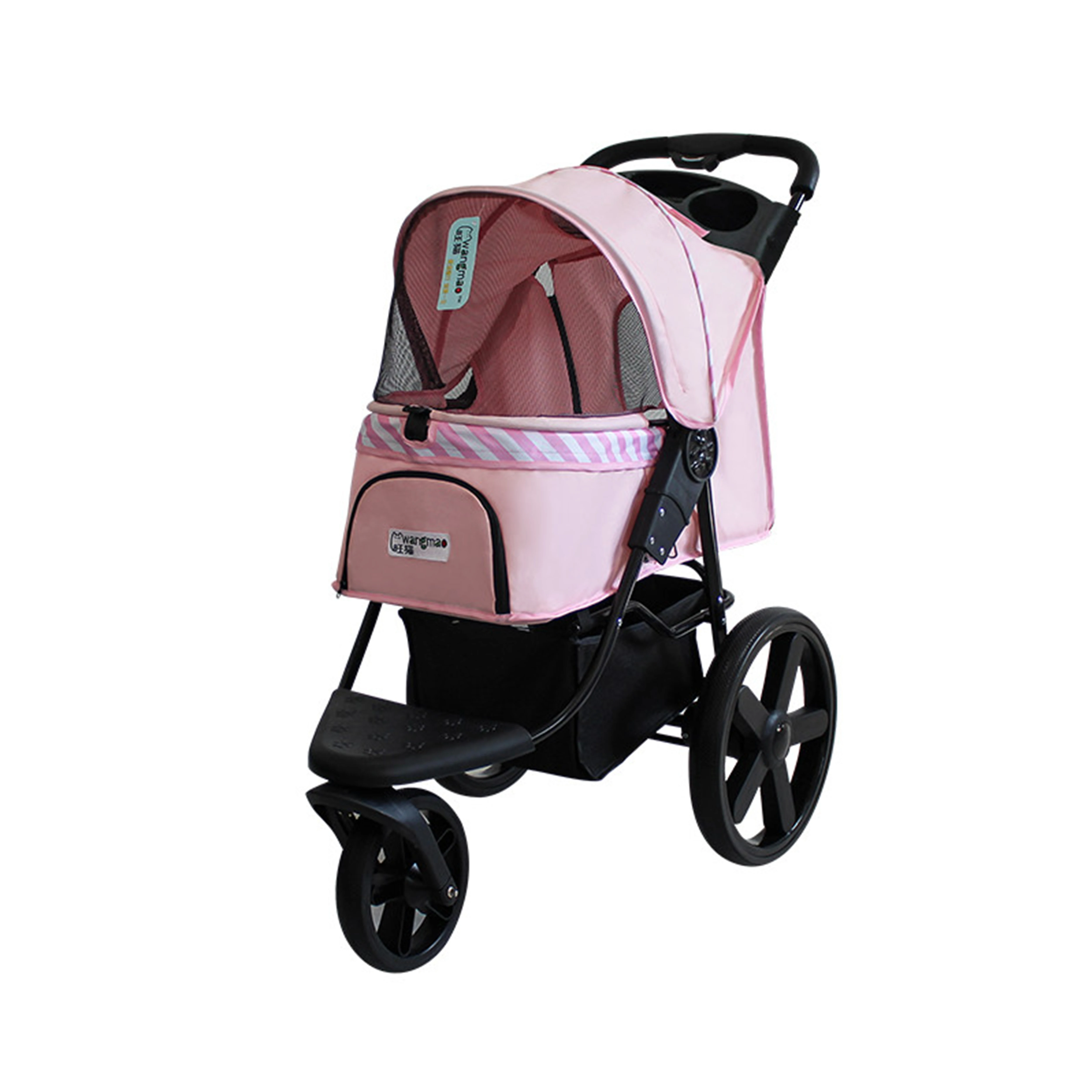 OEM ODM Factory Wholesale Outdoor Walk Foldable Three Wheels Pet Cart Dog Cat Stroller Trolleys