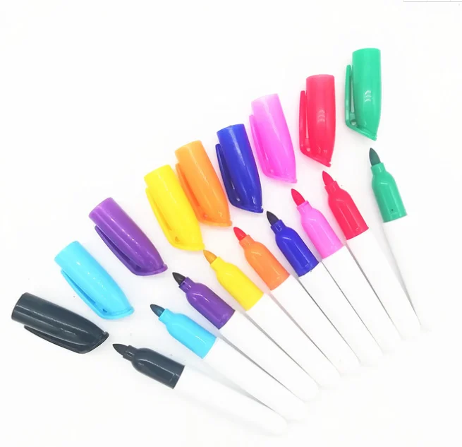 Bets Quality Mini 12 Colors Customized School Students Kindergarten Kids Children Art Drawing Pen Use Whiteboard Makers