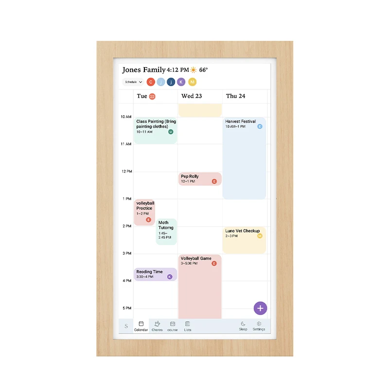 New design smart calendar android 13 RJ45  POE Digital Planner Screen  Family Calendar Screen advertising display android tablet