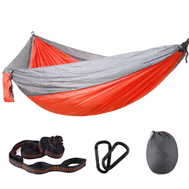 Hot Selling Lightweight Nylon Collapsible Outdoor Camping Hammock With Carry Bag For Outdoor Leisure Travel
