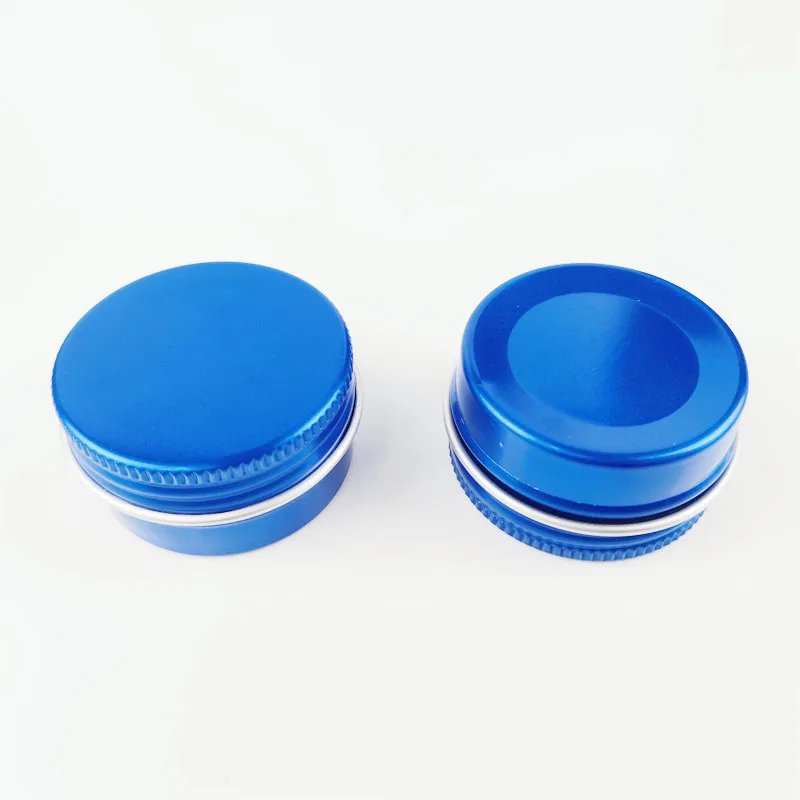 30g Round Empty Blue Aluminum Tin Cosmetic Cream Jar Empty Metal Pot Container with Factory Price