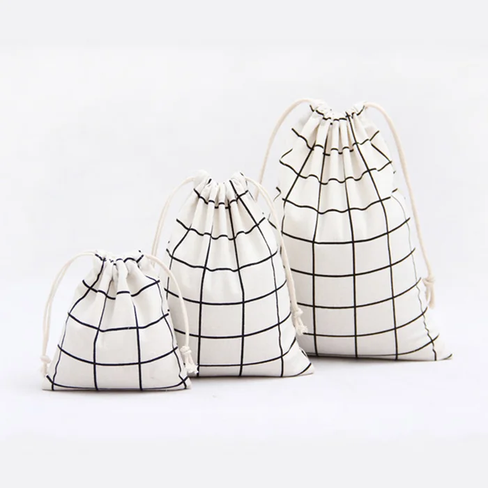Recycle Cotton Canvas Fabric Drawstring Dust Bag With Logo Printed  Drawstring Dust Bag