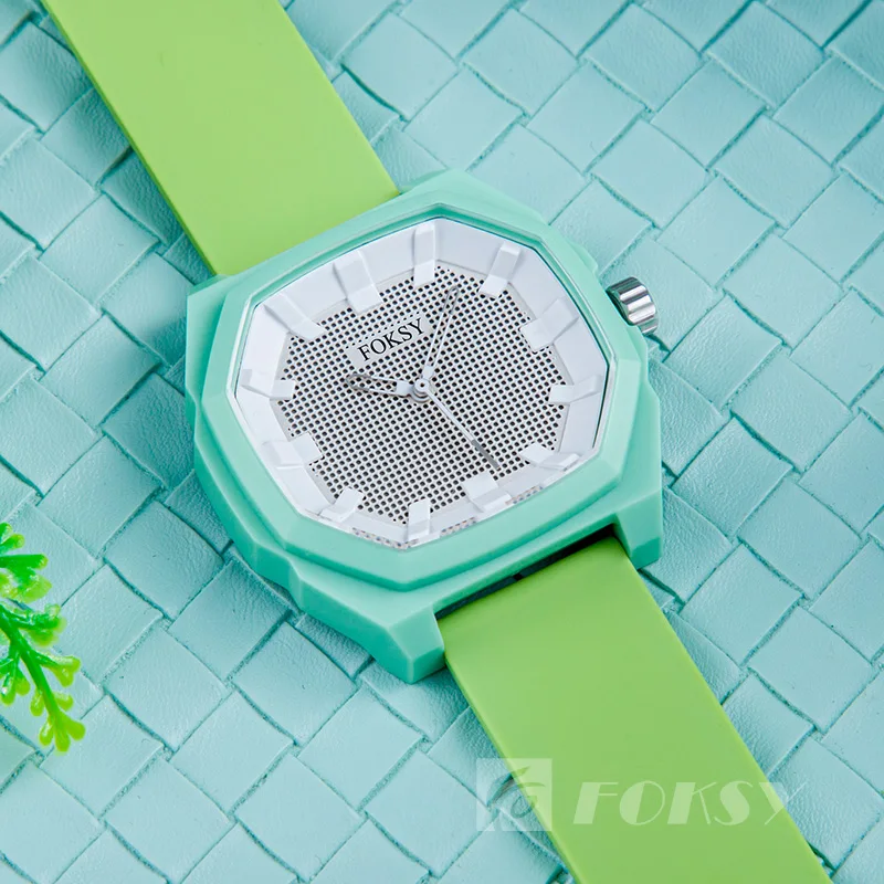 China Factory Wholesale FOKSY OEM ODM Plastic Custom Logo Brand Men Style Luxury Wrist Quartz Watches Wristwatch for Men