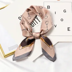 Wholesale Custom Printed Logo Digital Printing Mulberry Women Ladies Scarves Head Wrap Square Satin Silk Scarf