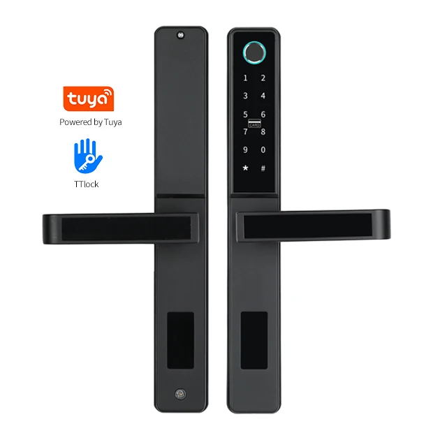 Хороший корпус из качественного цинкового сплава материал ttlock tuya Wi-Fi smart home продукты Смарт алюминиевого сплава дверные замки