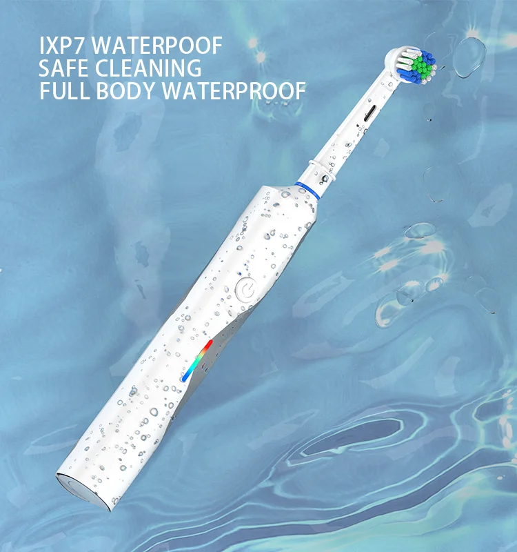 OEM&ODM Custom Logo Deep Cleaning Battery Rechargeable Rotary Toothbrush Electric