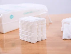 Double Sided Cosmetic Cotton Pads Organic Cotton Disposable Makeup Remover Pads