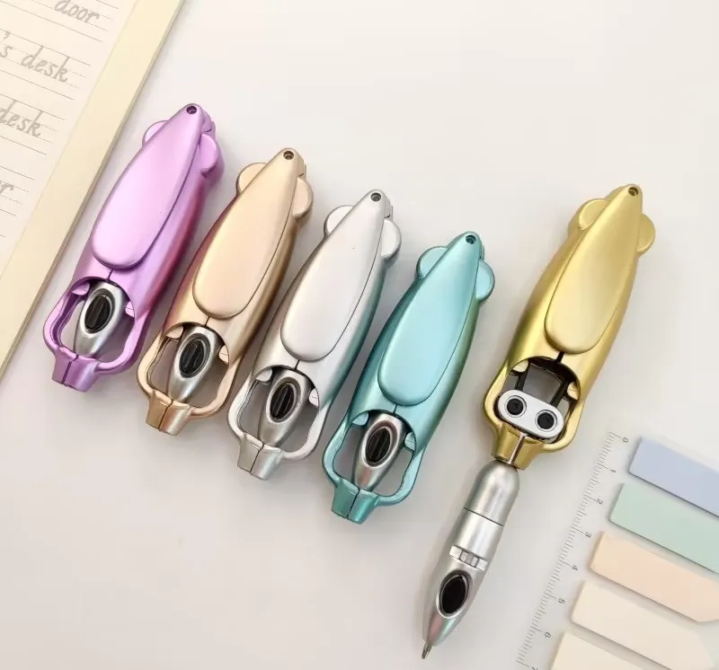 2024 new trend Metamorphic robotics ball point pen accessories colorful press and bounce for nurse student pendant