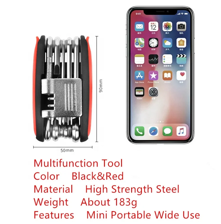 Bicycle Tools Chain Cutter Wheel Tire Repair Tool BMX MTB Road Bike Multitool Spokes Wrench Screwdriver Set Cycling Accessories