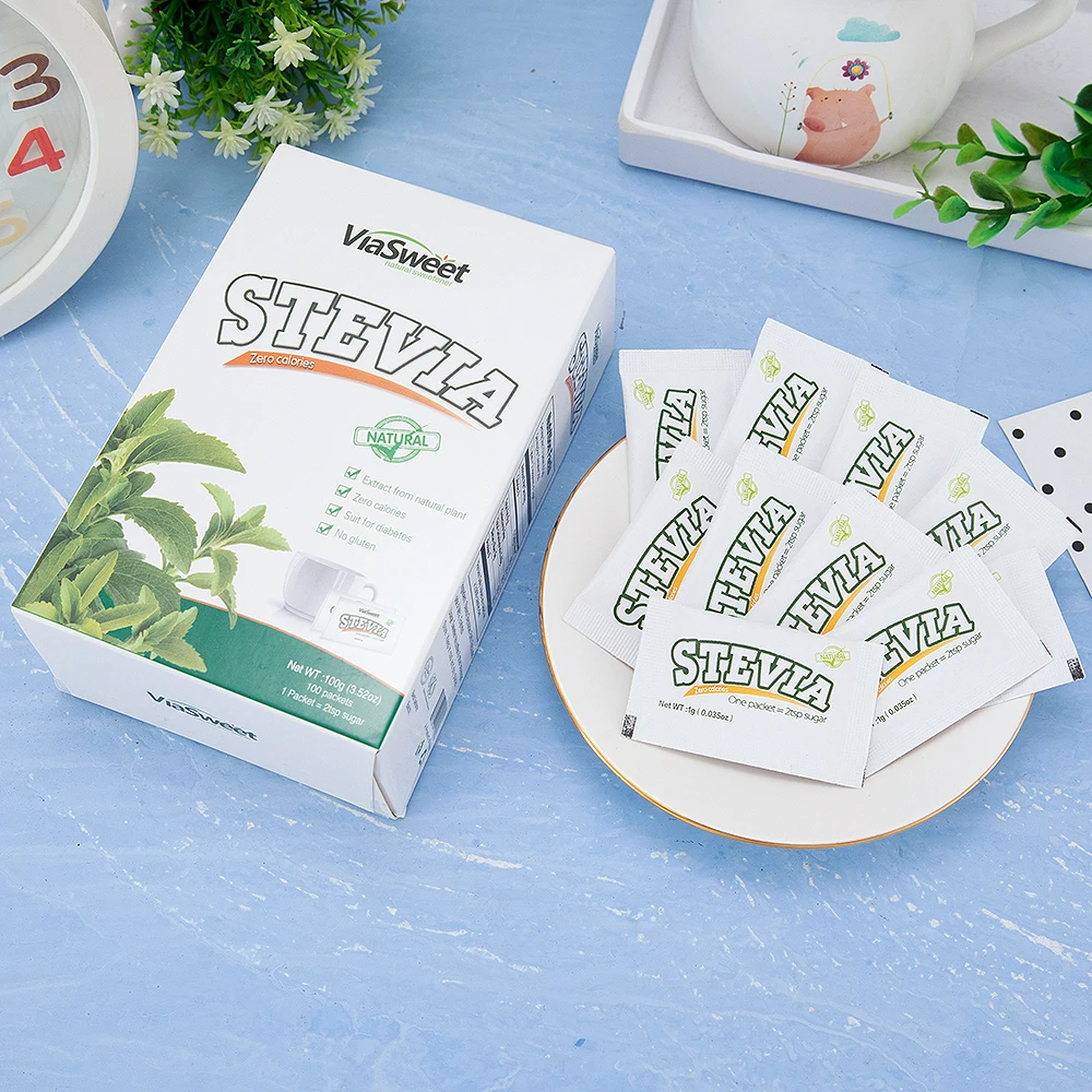 Sugar free sweetener stevia sachet wholesale 0 calorie stevia erythritol sweetener sachet