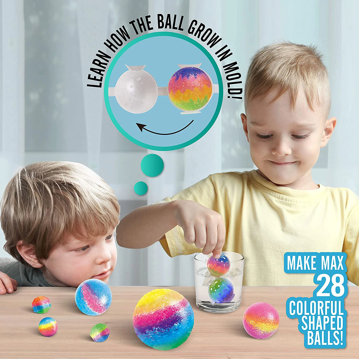 DIY Super Bouncy Balls Kit - Make Your Own Bouncy Balls, Crystal Power Kids Crafts Kits