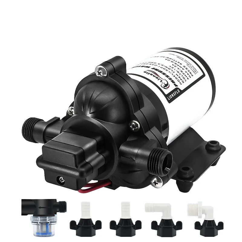 45 PSI 4 GPM Self-Priming Diaphragm Water Pump 24V DC Pressure Increase Booster Pump for Marine Applications Boat Transfer Pump