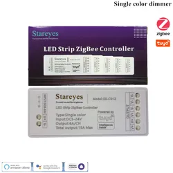 100Pcs LED Strip Smart Tuya Zigbee Controller DC5-24V Warm white CCT RGB RGBW RGBCCT LED Tape Light APP Control Zigbee Gateway