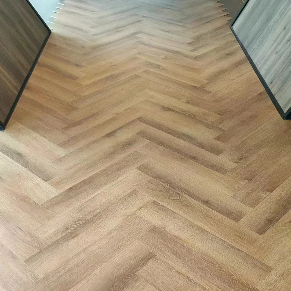 Wholesale Waterproof Laminated Wood Flooring 12mm German Hdf Herringbone Spc Flooring