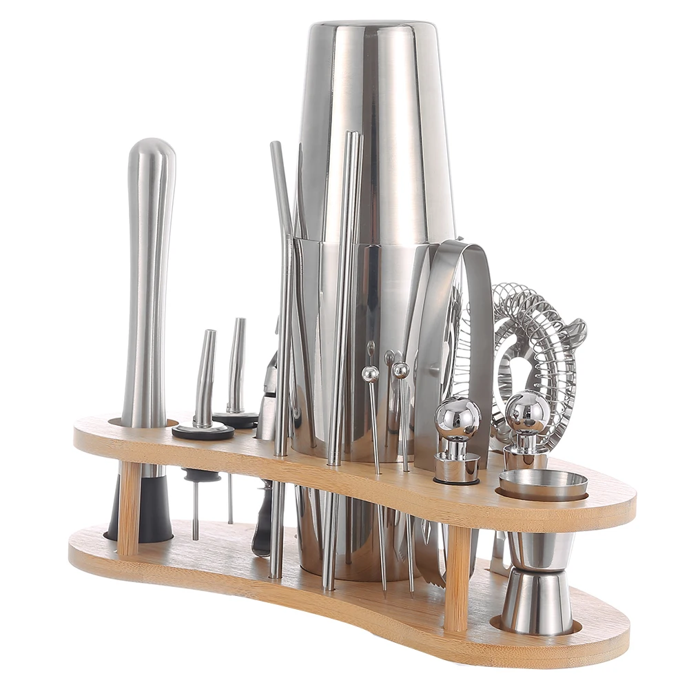 New Arrival Home Use Cocktail Making Boston Shaker Set 600ml Stainless Steel with Custom Logo for Bartenders Silver Metal