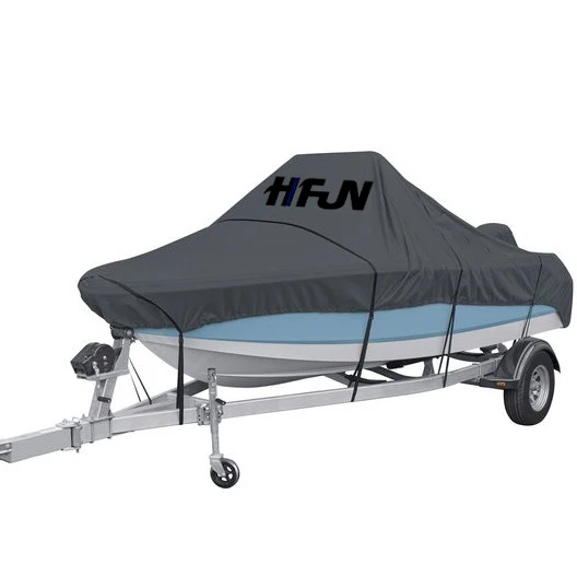 Duty Water Proof 600D Vinyl Fabric 24Ft Yacht Boat Cover With Zipper