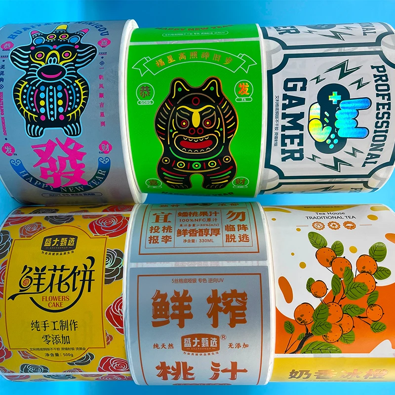 TG008 Strong Adhesive Permanent Sticker Custom Bottle Security Labels Tamper Proof Food Seals Sticker
