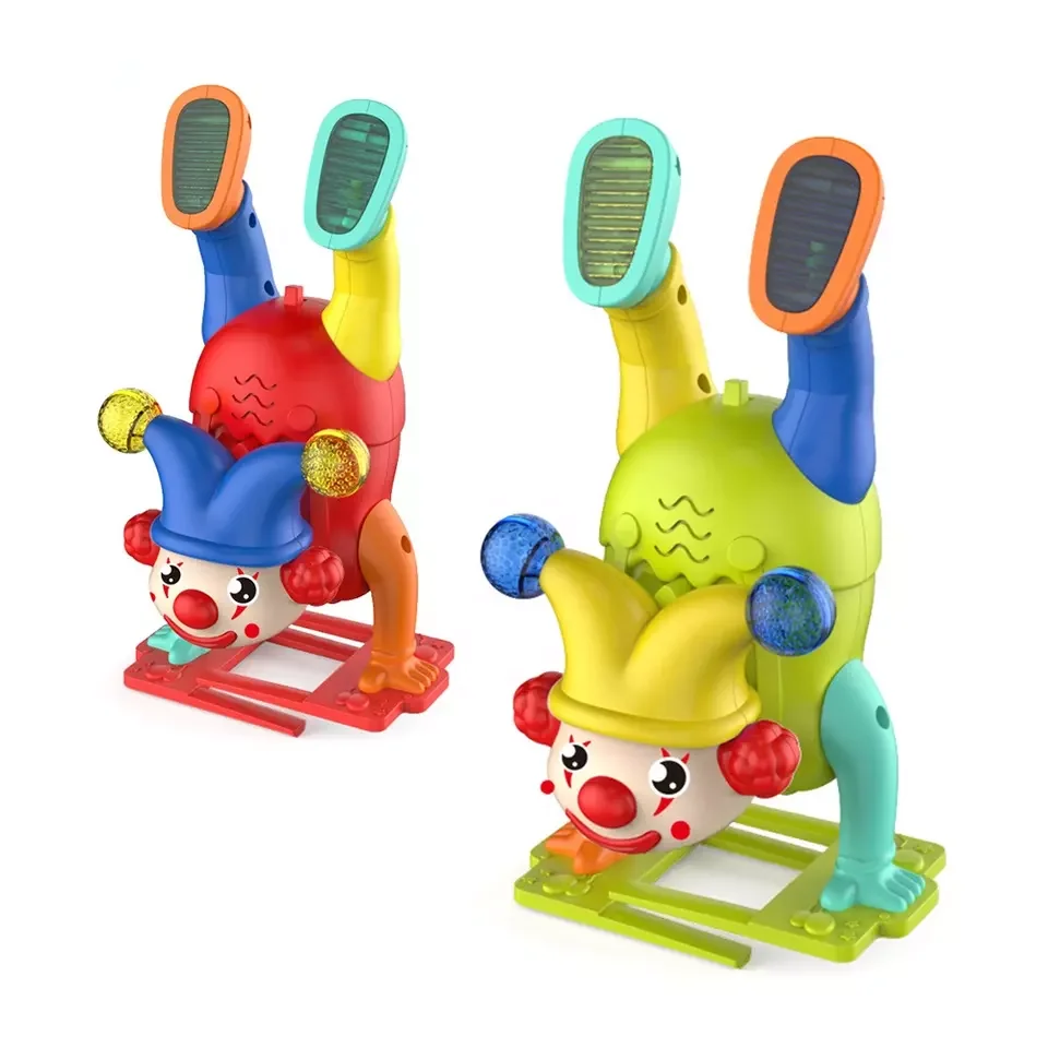 Wholesale Creative Kids Street Clown Walk Clockwork Toys Walking on Hands Carton Plastic Classic Wind up Toys