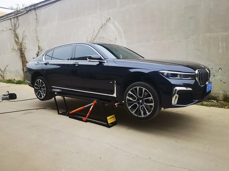 L850HL 3200kg Portable Scissor Double Cylinder Hydraulic Quick Lift Jack Car Wash Beauty Movable Lift Two Post Parking Lift