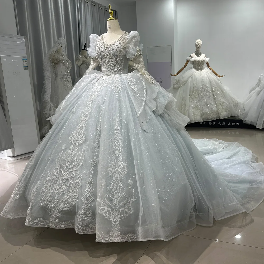 Simple Charming Wedding Dresses Organza Bridal Gowns Vintage Tassel Vestidos De Novia Xs071