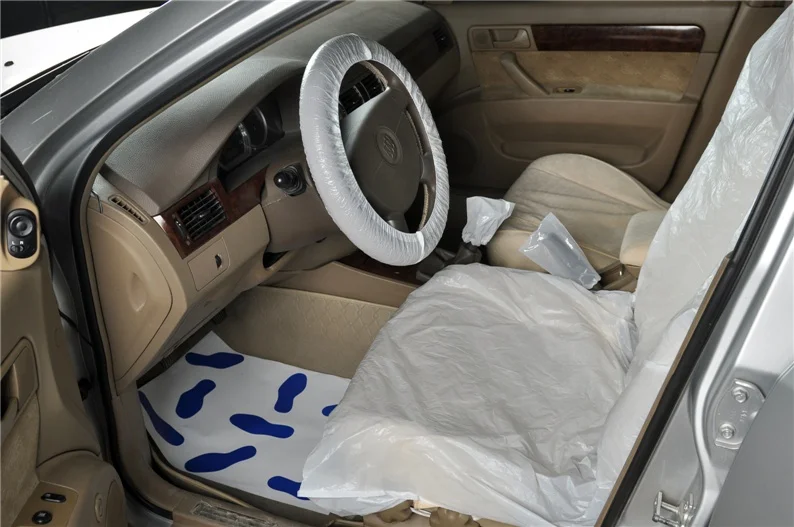 5-in-1 Disposable Car Interior Protection Kit Display Box of 50