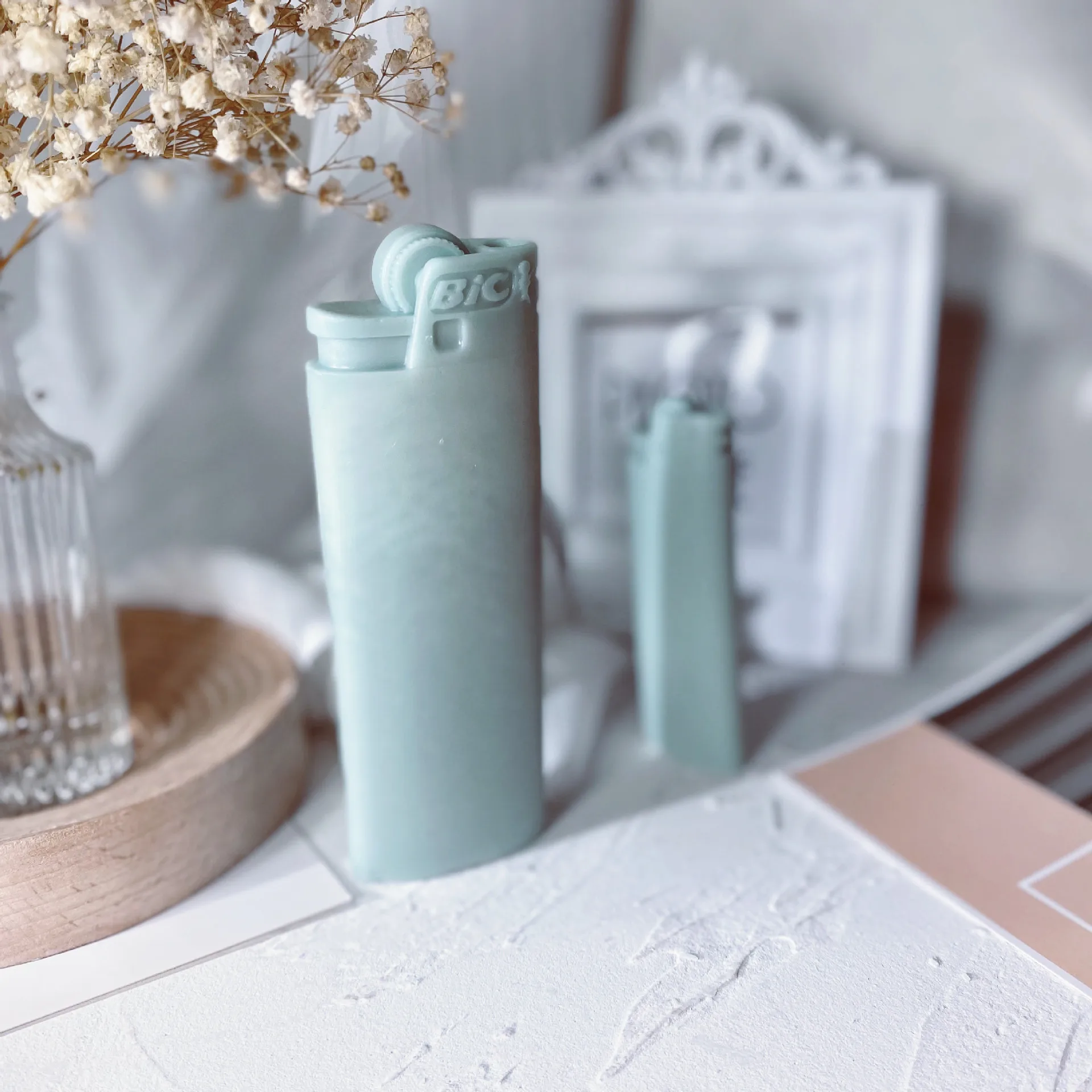 3D Lighter Silicone Mold DIY Candle Silicone Mold Gypsum Home Decoration