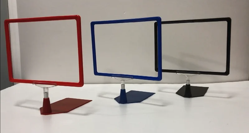 Colorful Display A4,A5 POP/POS Supermarket Plastic Poster Frame Holder Stands
