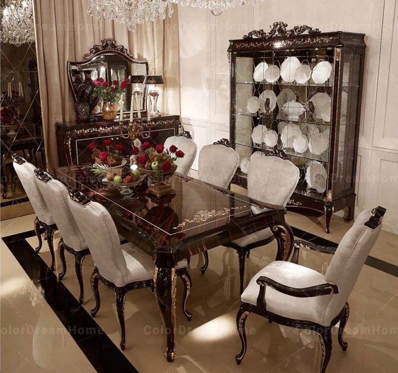 French antique glass display cabinets dining room furniture