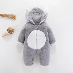Baby Clothing Manufacturers Coral Fleece Baby Clothes Rompers Long Sleeve Thermal Winter Baby Zipper Rompers