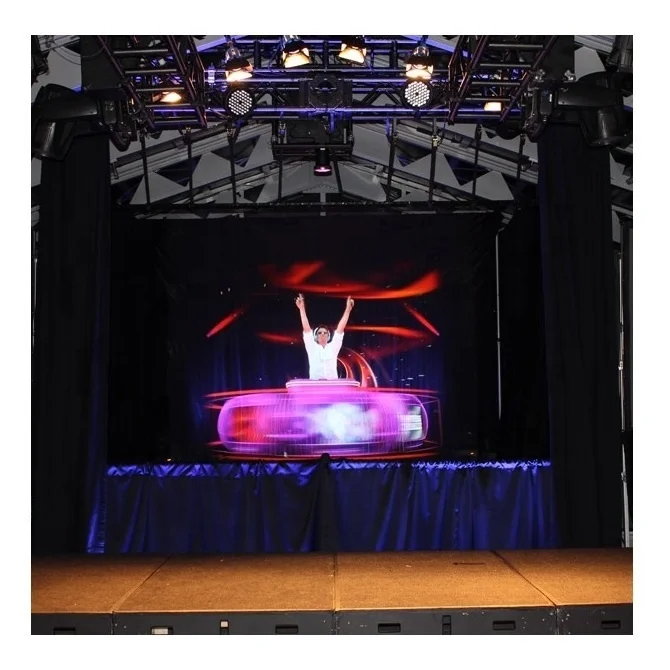 
Голографическая проекционная система 3D Pepper Ghost, большая система подводки для глаз для концертов и показов мод 