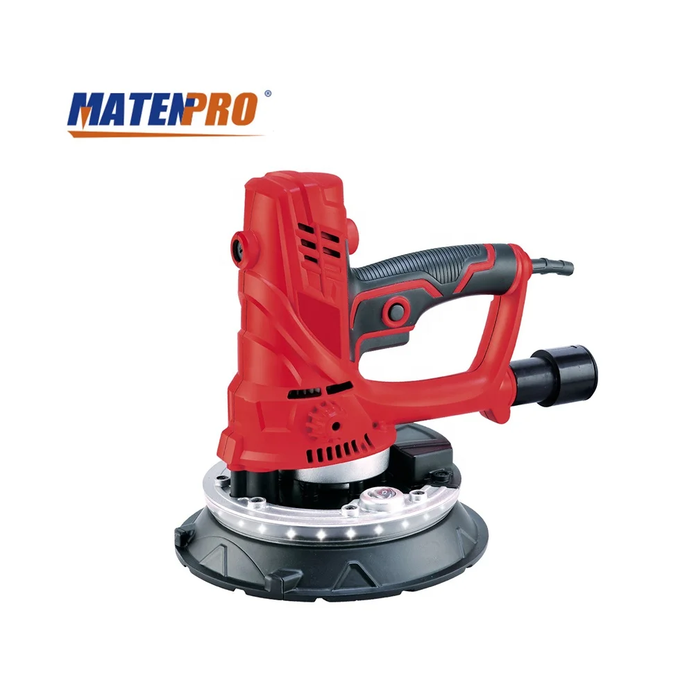 Drywall Sander 850W Electric Adjustable Variable Speed with Automatic Vacuum System  LED Light and Dust Bag MT-700D-8