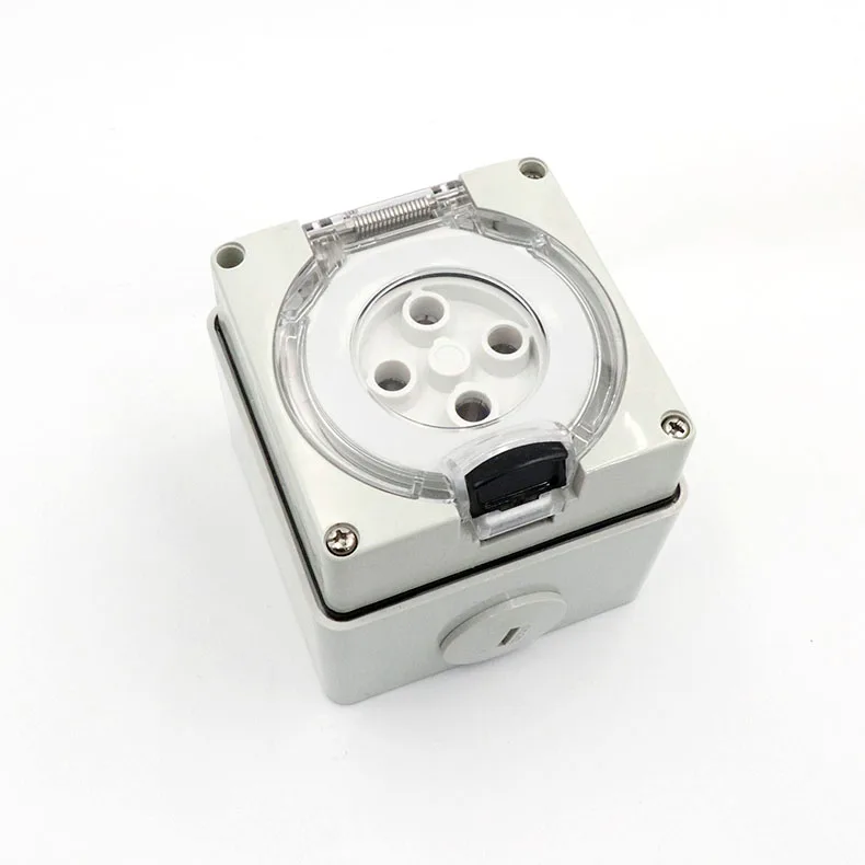 IP66 Австралия 4 круглый штырь 32A 500V 56SO432 Водонепроницаемая промышленная розетка