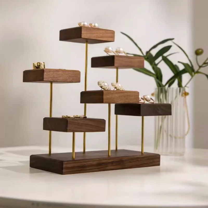 Wholesale Retail Wooden Display Stands High-end Display Props For Jewelry