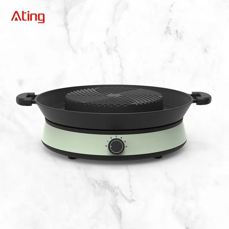 New Household single person couple barbecue brush pot all-in-one machine special induction cooktop