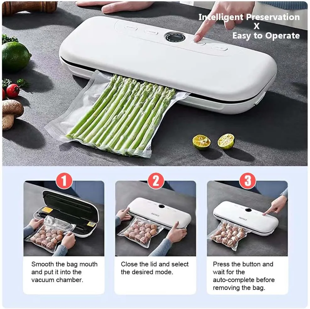 Высокое качество вакуума низкой температуры ручной небольшой автоматический портативный пищевое вакуумное герметичное хранилище для дома