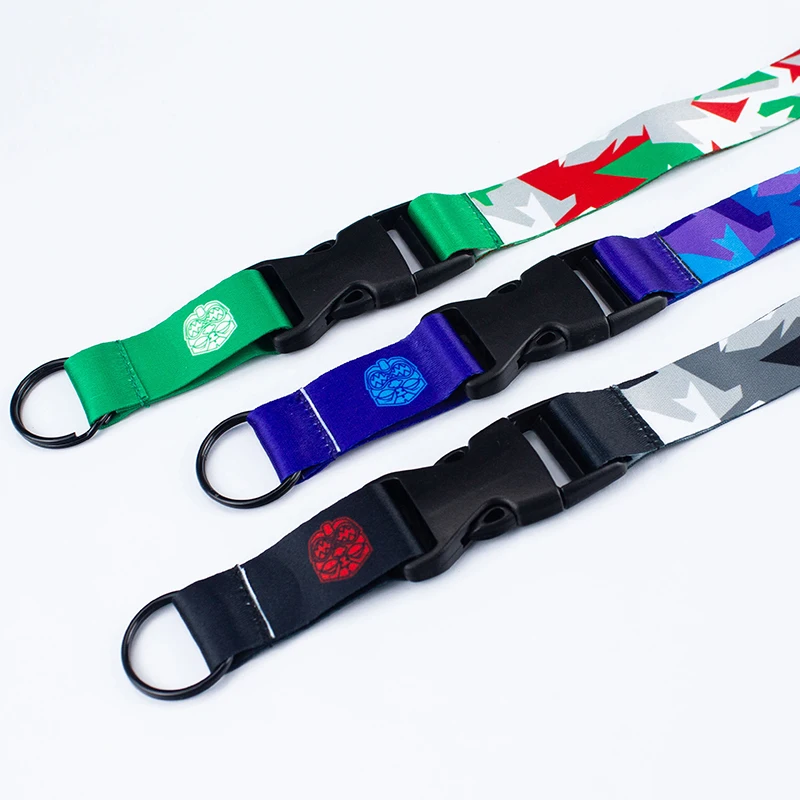 Eco Friendly Personalised Rounded Screen Print Custom Woven String Strap Polyester Lanyard Logo Airbus for Mobile Phone Material