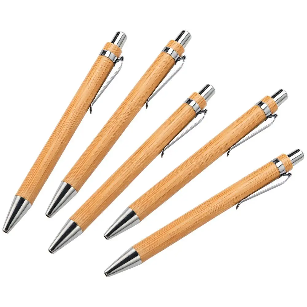 Promotion Friendly Wood Ball Pen Cheap Printed Customized Logo Bamboo Ballpoint Pen