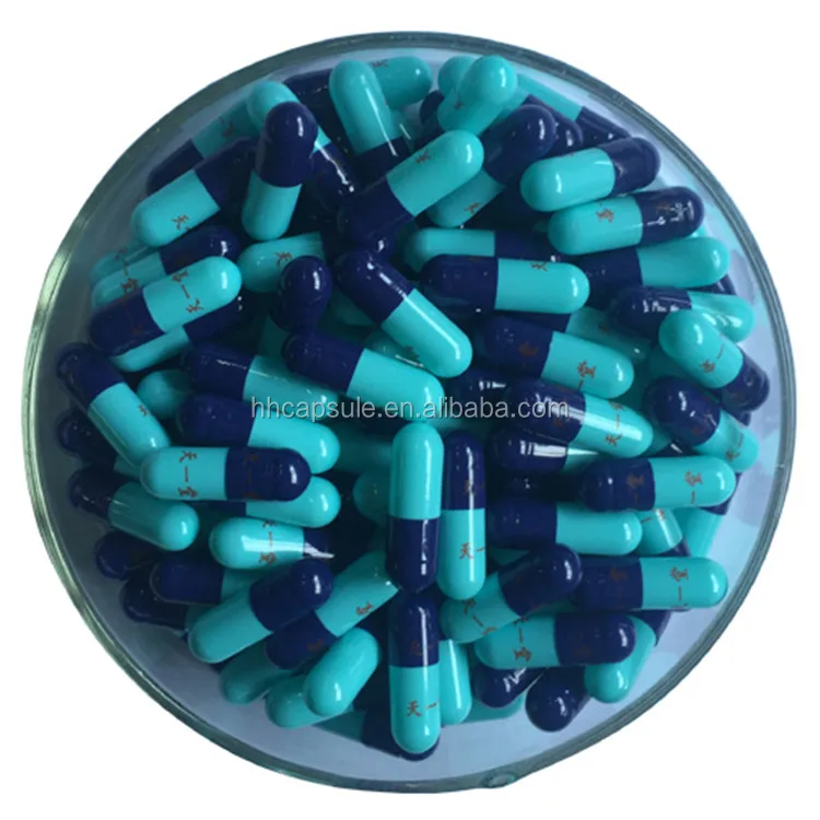 size 0 empty vegetable capsule transparent color