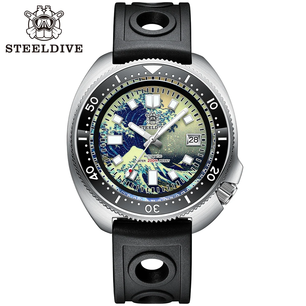Ready to ship! SD1970J STEELDIVE High quality 20atm luxury stainless steel case dive watch men for sale