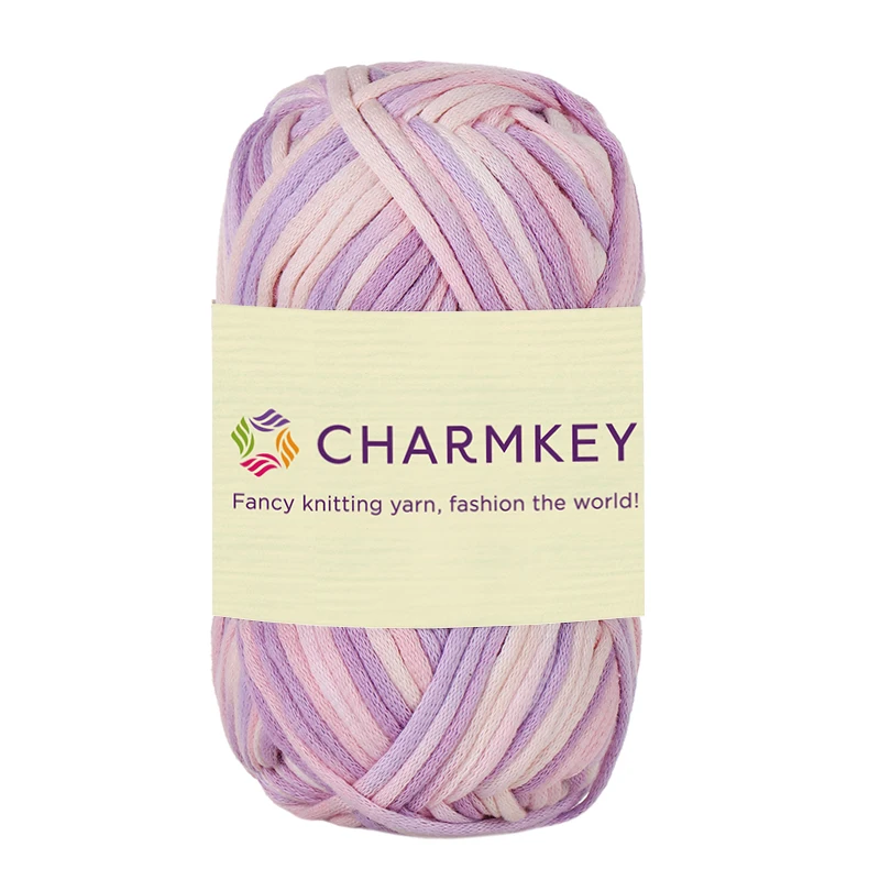 Charmkey Лучшая цена мягкая 50 г 32% нейлоновая причудливая хлопчатобумажная пряжа для ручного вязания и
