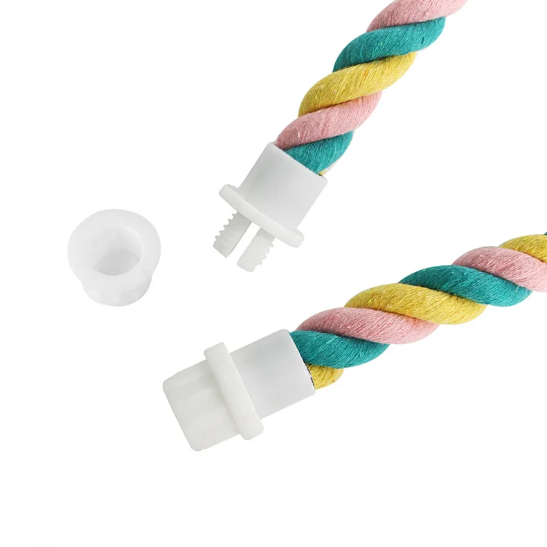 Factory Direct Funny Bird Cage U-Shaped Standing Pole PC Material Parrot Climbing Cotton Rope Toy Interactive Pet Movement Toy