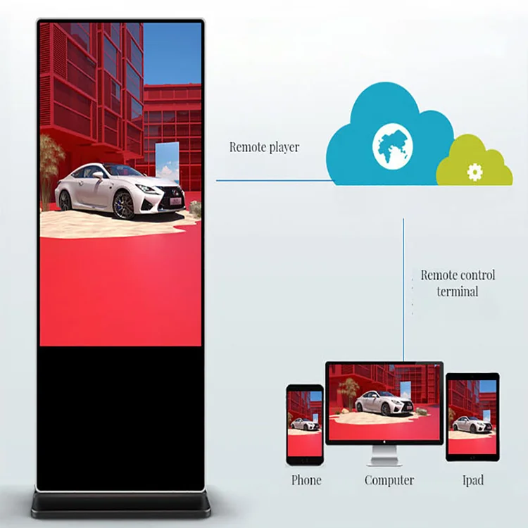 Floor Stand 32 43 55 inch Indoor Interactive Digital Signage LCD Display Advertising Information Touch Screen Kiosk