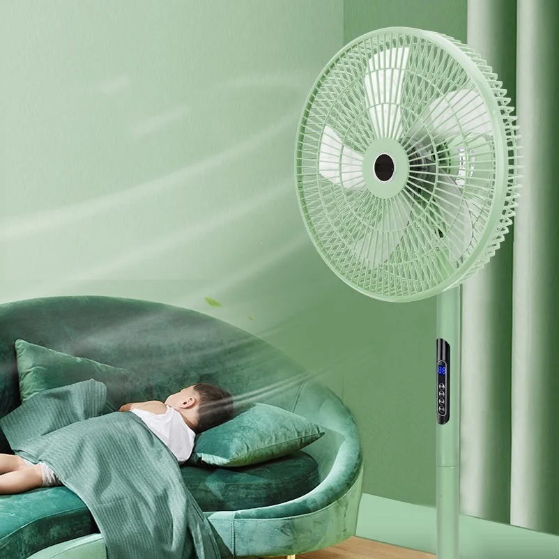 Standing Fan With Remote Digital Display 16inch Low-noise Household Space Fan Pedestal Air Circulation