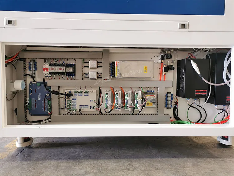 Double heads LM-1390 stable works co2 hybrid laser cutting machine with water cooling system